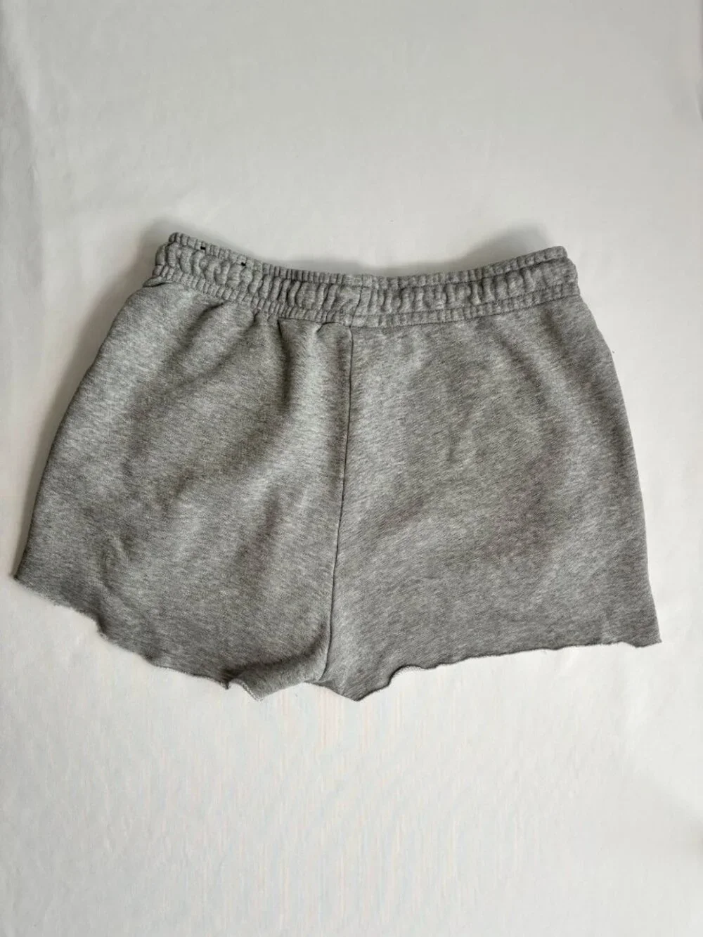 Nike Sportswear Gray Raw-Hem Fleece Shorts, Size Small